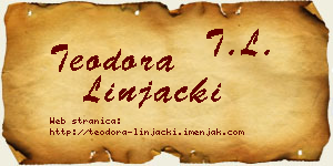 Teodora Linjački vizit kartica